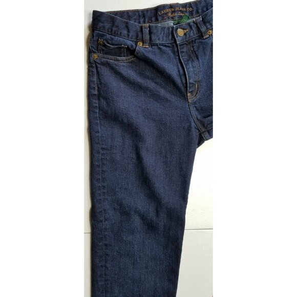 Ralph Lauren Classic Straight Mid-Rise Dark Blue Denim Stretch Jeans Women's 6 - Picture 9 of 15